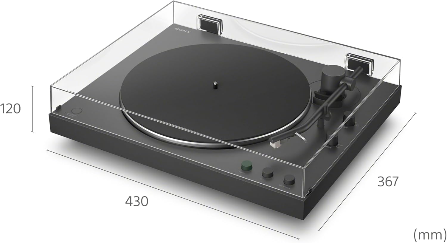 Sony PS-LX3BT Wireless Bluetooth Turntable (2026 Model) : Fully Automatic Belt Drive Vinyl Record Player with Built-in Phono EQ, Black