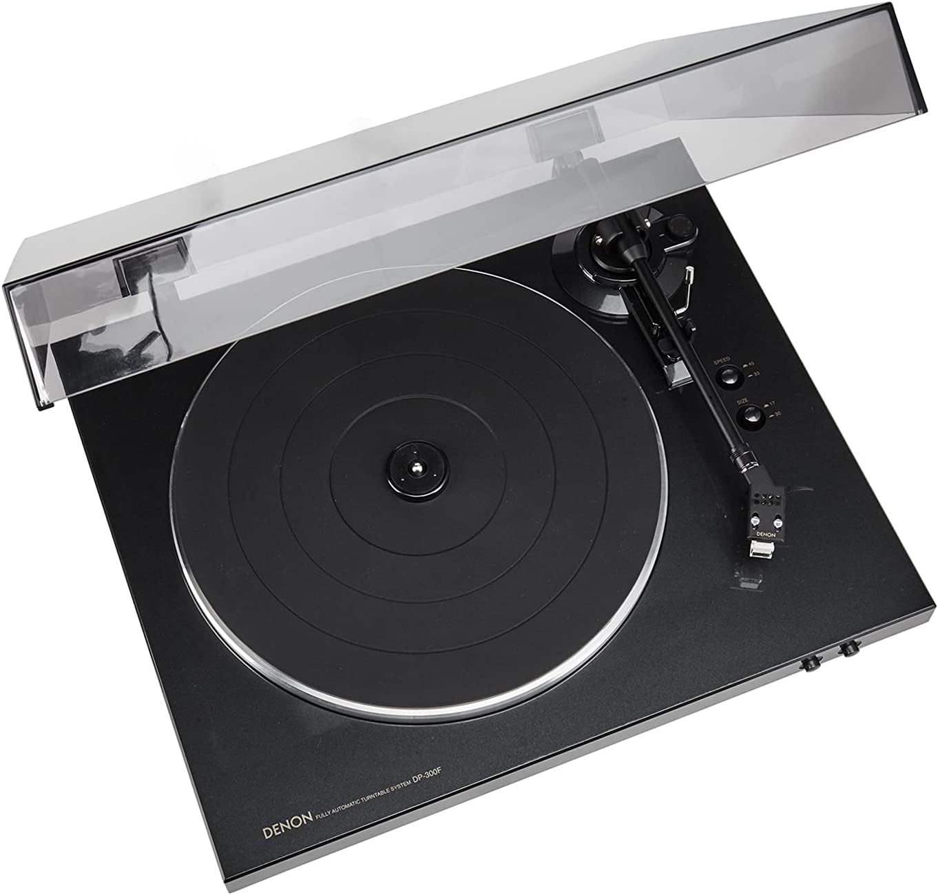 Denon DP-300F Fully Automatic Analog Turntable & Vinyl Record Player with Built-in Phono Equalizer | Turntables for Vinyl Records | Unique Tonearm Design | Hologram Vibration Analysis | Slim Design