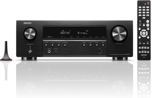 Denon AVR-S670H 5.2 Ch Home Theater Receiver, 8K UHD HDMI Receiver (75W x 5), Streaming via Built-in HEOS Bluetooth & Wi-Fi, Dolby TrueHD, Dolby Pro Logic II DTS HD Surround Sound System for TV