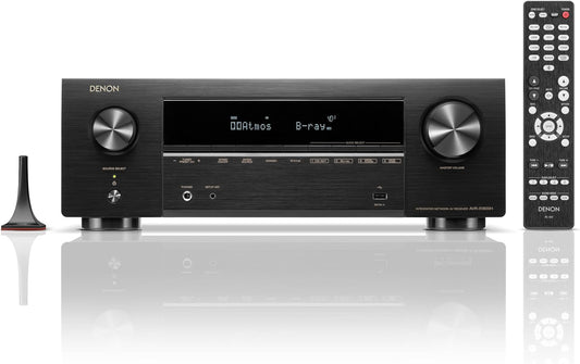 Denon AVR-X1800H 7.2 Channel AV Stereo Receiver - 80W/Channel, Wireless Streaming via Built-in HEOS, WiFi, & Bluetooth, Supports Dolby Vision, HDR10+, Dynamic HDR, & Home Automation Systems