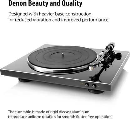 Denon DP-300F Fully Automatic Analog Turntable & Vinyl Record Player with Built-in Phono Equalizer | Turntables for Vinyl Records | Unique Tonearm Design | Hologram Vibration Analysis | Slim Design
