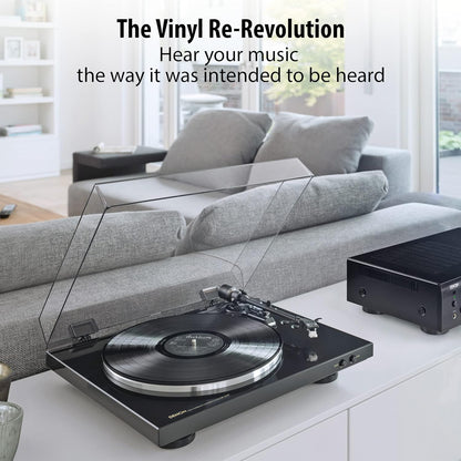 Denon DP-300F Fully Automatic Analog Turntable & Vinyl Record Player with Built-in Phono Equalizer | Turntables for Vinyl Records | Unique Tonearm Design | Hologram Vibration Analysis | Slim Design